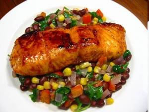 healthy salmon dish
