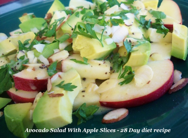 Avocado Salad Apple Slices